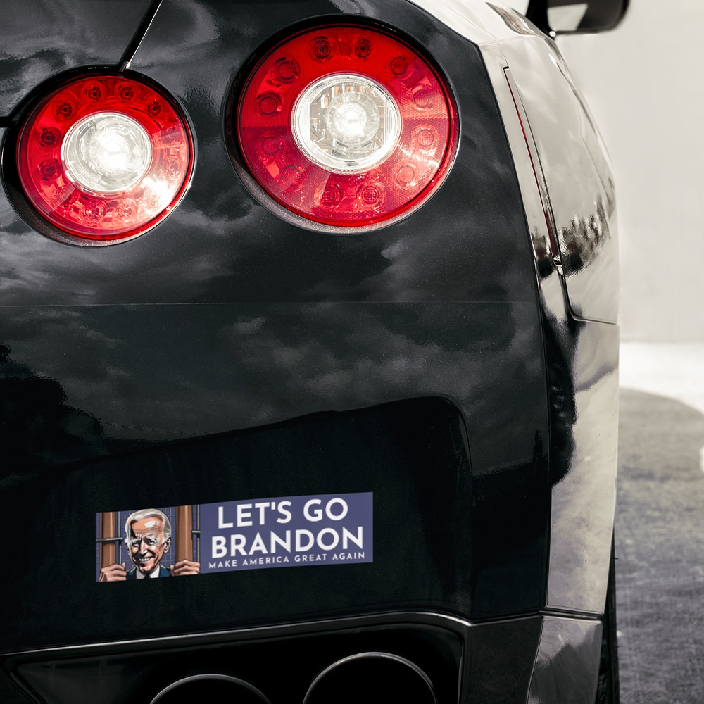 Black Car Let's Go Brandon Bumper Stickers