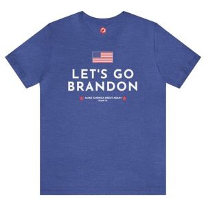 Lets Go Brandon & Flag Unisex Jersey Short Sleeve T-shirt