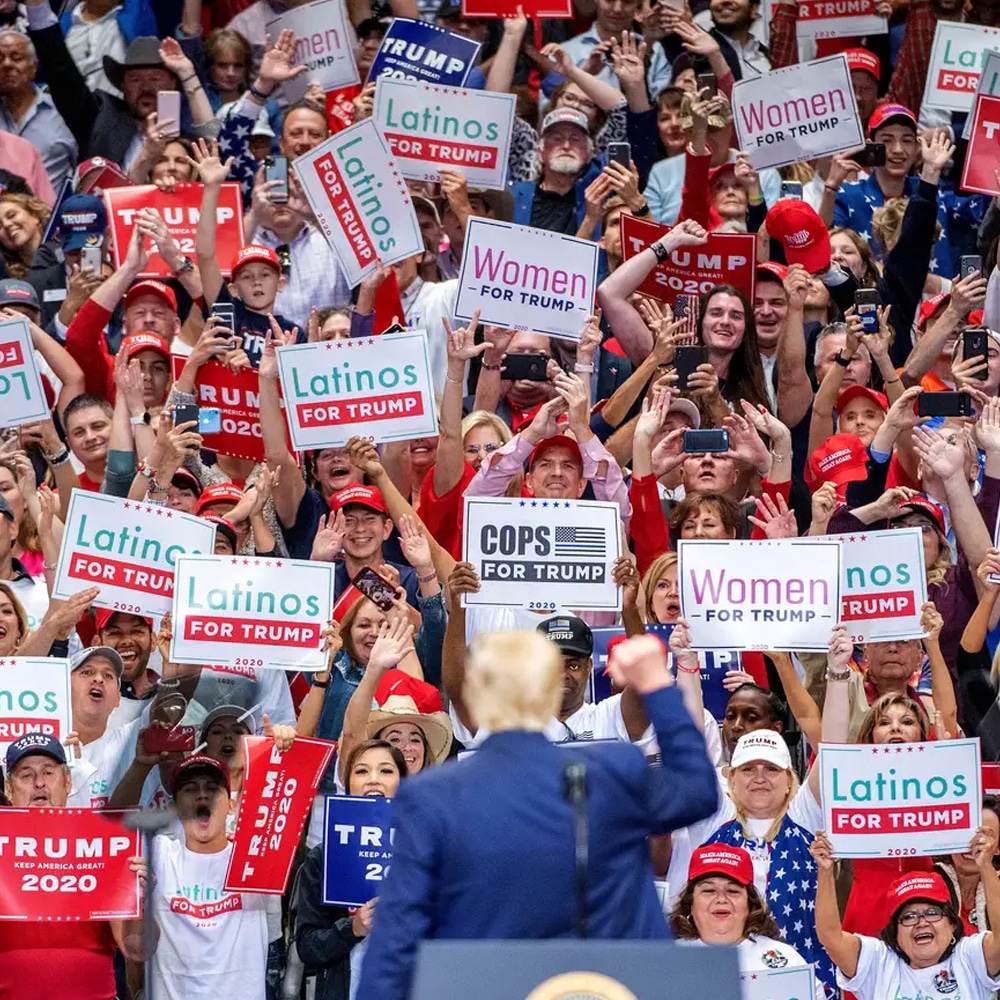 MAGA crowd Let's Go Brandon Bumper Stickers